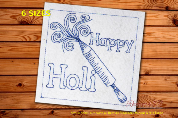 Holi with Colors Redwork