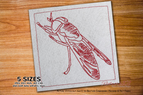 Horse-fly Redwork: A Seasonal Embroidery Gem