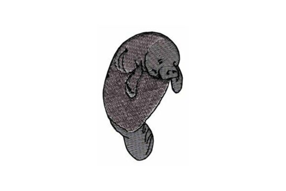 Manatee: A Joyful Marine Mammal Embroidery Design