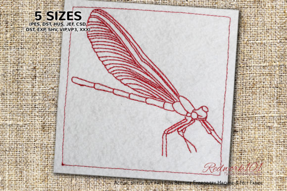 Odonata Redwork: A Thoughtful Embroidery Pick for Small Shops