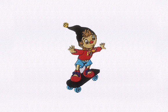 Skateboarding Puppet Embroidery Design