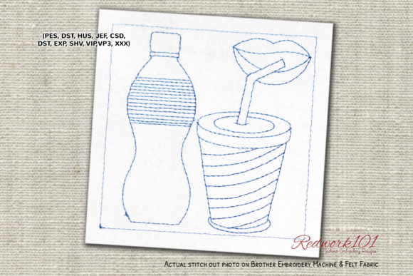 Soda Bottle Machine: A Holiday Embroidery Gem
